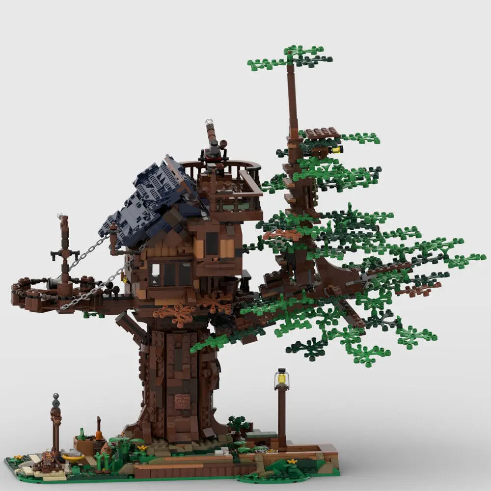 MOC importer Modular House, New Life Tree House avec intérieur, 2374 pièces