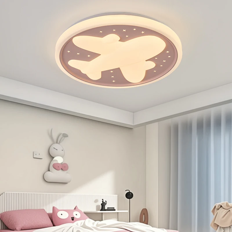 Bedroom Ceiling Lights For Boys Girls Living Room Warm Princess Room Lamp Airplane Full Spectrum Children's LED Ceiling Lighting