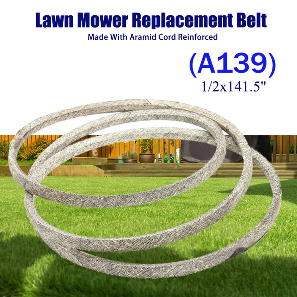 

Heavy Duty Lawn Mower Belt 1/2" X 141.5" A139 for John Deere D160 LA155 Toro Timecutter SS 5000 50" Aramid - Replacement Part