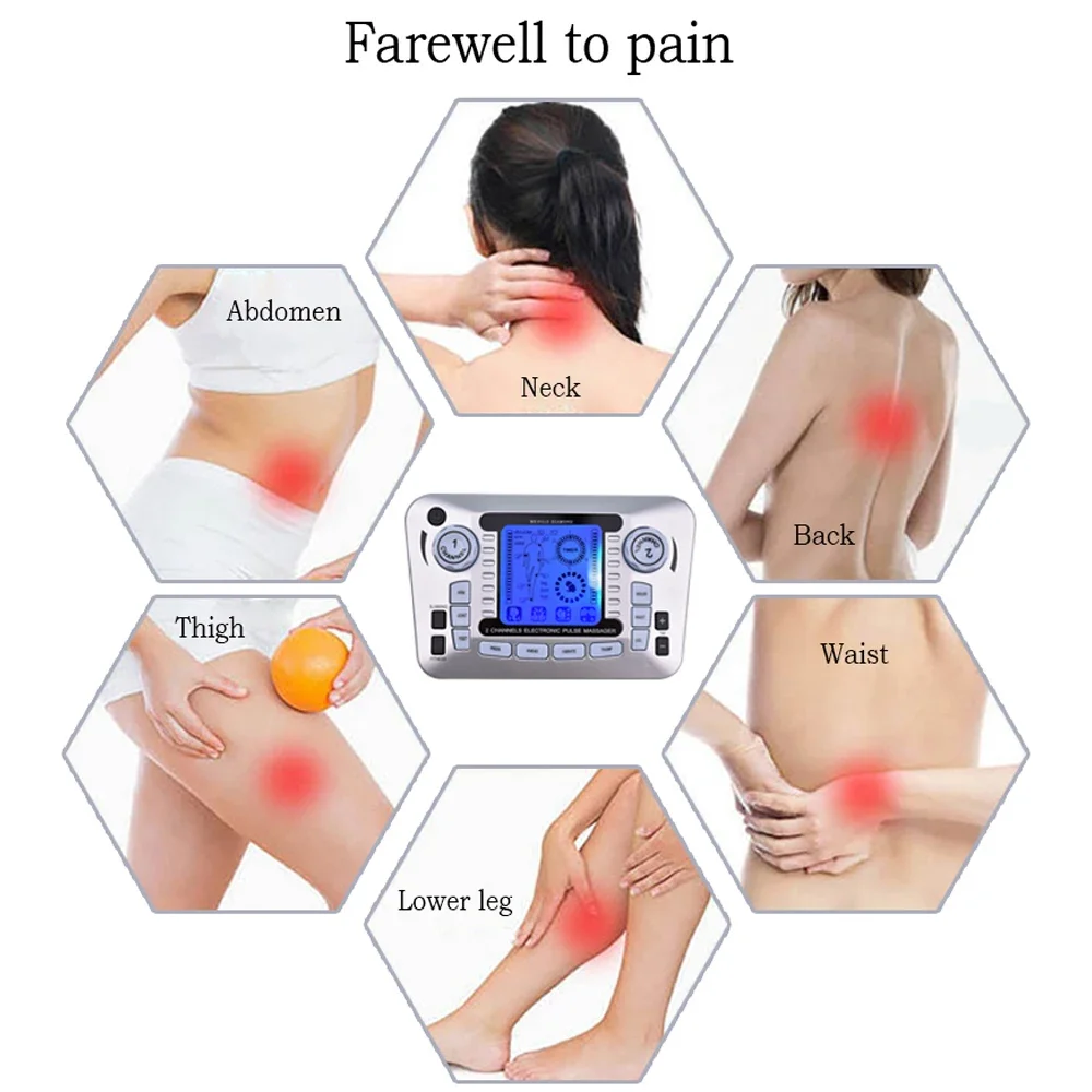 電気パルスマッサージャー十 EMS 筋肉刺激装置 EMS デジタル鍼理学療法装置マッサージリラックス鎮痛ツール