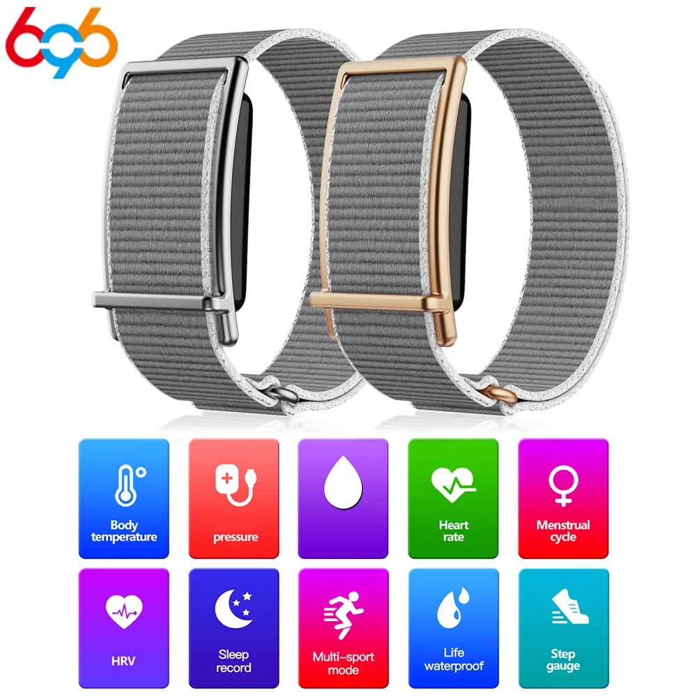 Screenless Sports Smartwatch Waterproof Women Physiology Functions Men Fitness Heart Rate Body Temperature Steps Sleep Monitor