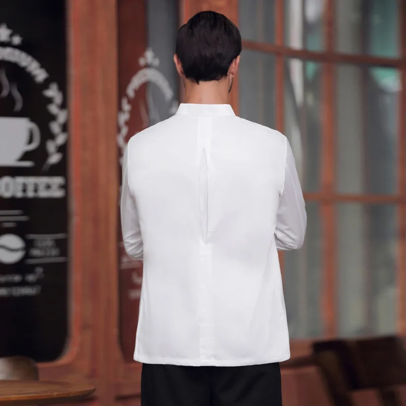 

Chef Work Clothes Long Sleeve Autumn Winter Restaurant Kitchen Western Cuisine Kitchen Catering Canteen Baking Cake Bread Clothi