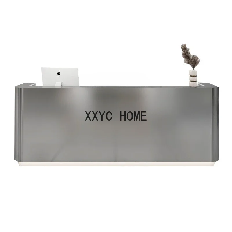 

Барная стойка из нержавеющей стали Arc, простой коридорный Кассир для магазина одежды