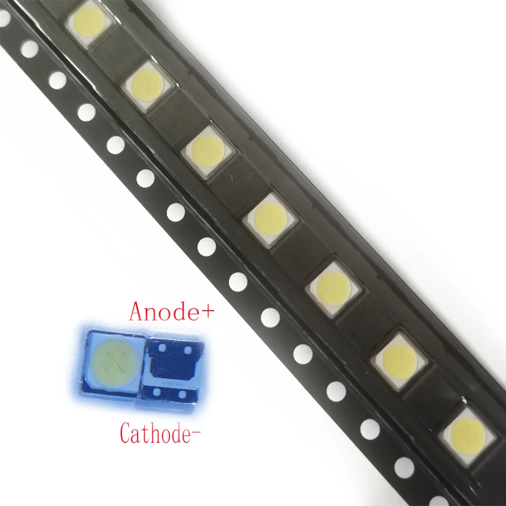 

100PCS/Lot 3535 6V SMD LED Cold White 2W High Power For LG TV/LCD Backlight Strips