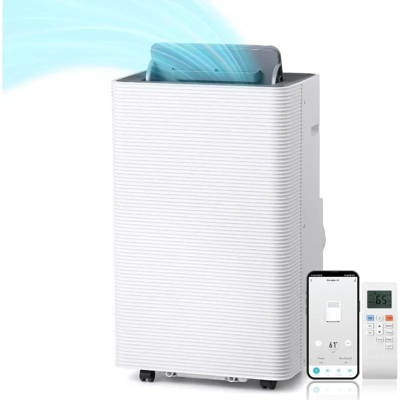 TURBRO Finnmark 14,000 BTU Portable Air Conditioner and Heater, Dehumidifier, 3-Speed Fan, Covers Rooms up to 600 Sq. Ft.