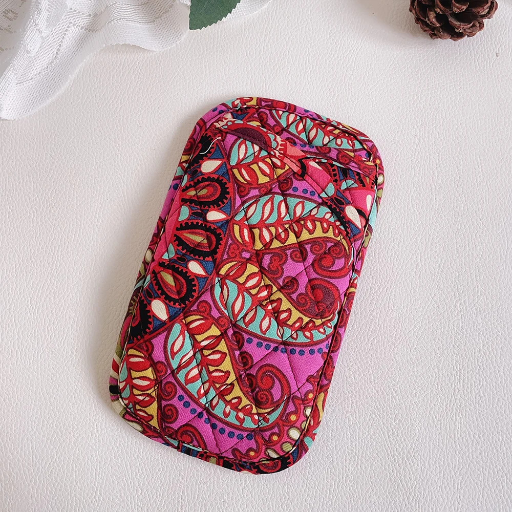 VB 2024 New Product Printed Pure Cotton Glasses Bag Storage Bag Glasses Bag Storage Makeup Bag