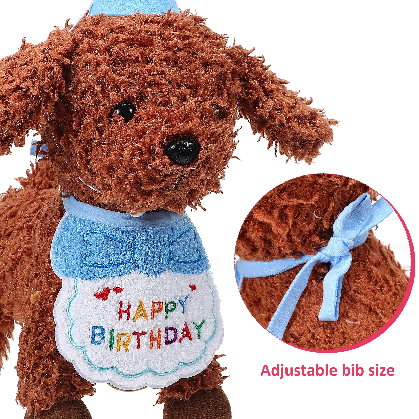

1Set Pet Birthday Bib Set Adjustable Cat Dog Birthday Hat Outfit Party Supplies Small Dog Hats Cat Bandana Pet Party Decoration