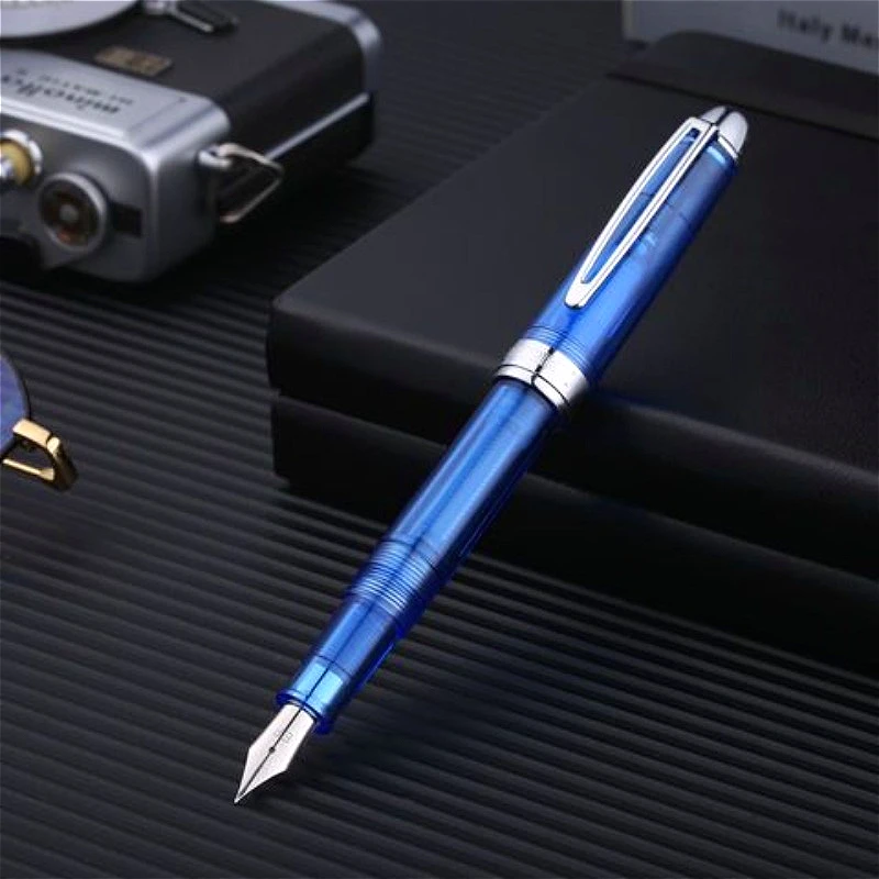Flexible Nib MEDICAI Water Elf Blue Resin Fountain Pen 0.5/0.7/1.0 Red/Pink Acrylic stationery supplies Office Meeting Travel