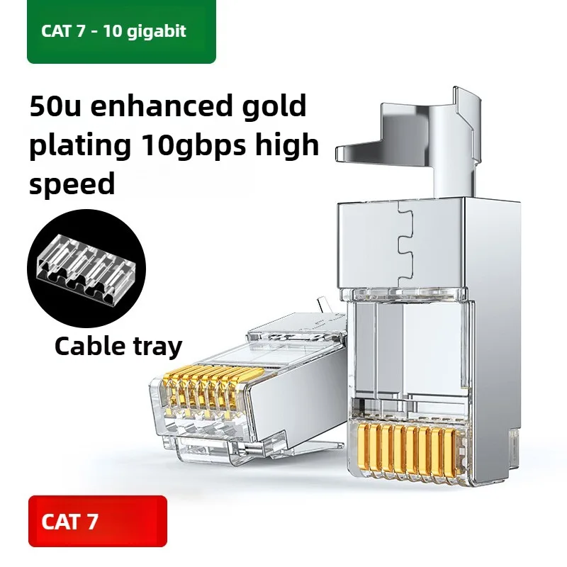 

xintylink cat8 cat7 rj45 connector ethernet cable plug rj 45 cat6a male network shielded cat7a 8P8C stp lan modular jack 50u