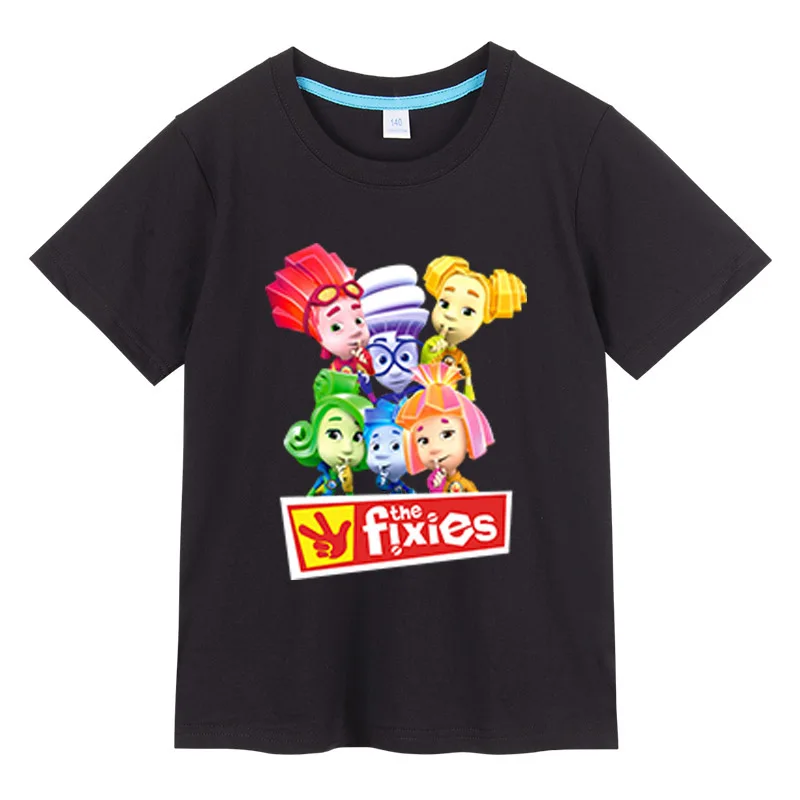 Cartoon Anime The Fixies t shirt Kids Summer Short Sleeves T-shirts for Boys Girls Clothing Tops Casual Children Tees Costume