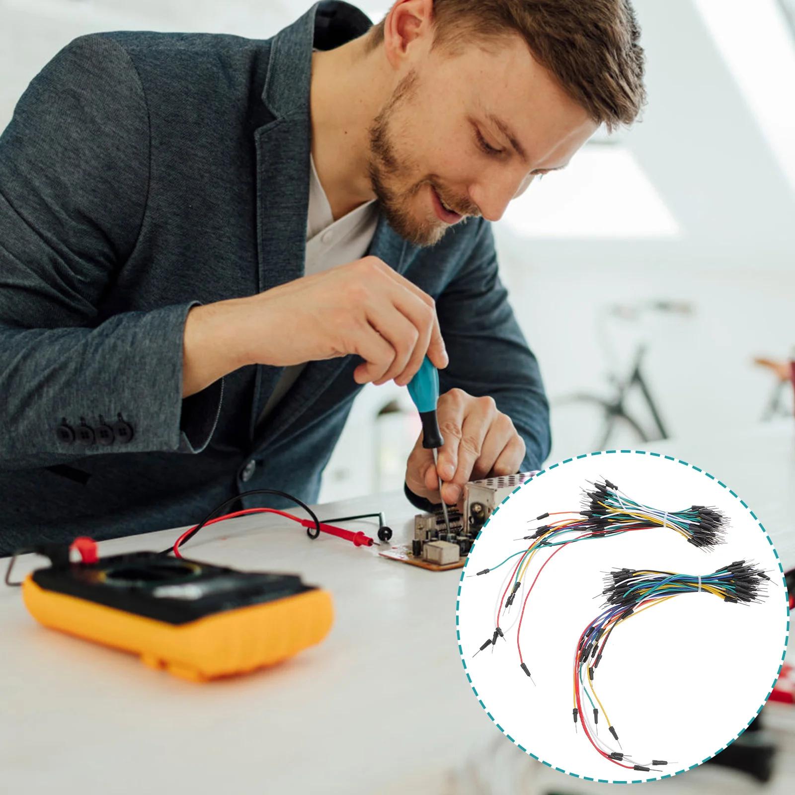 

Breadboard Jumper Wire Assorted Pack Solderless Prototyping Circuit Connector Male Female Disconnect Reusable