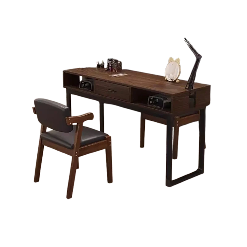 Vintage Metal Legs Nail Table Profesional Luxury Mid Century Retro Nail Desk Trendy Classic Table Manucure Nail Salon Furniture