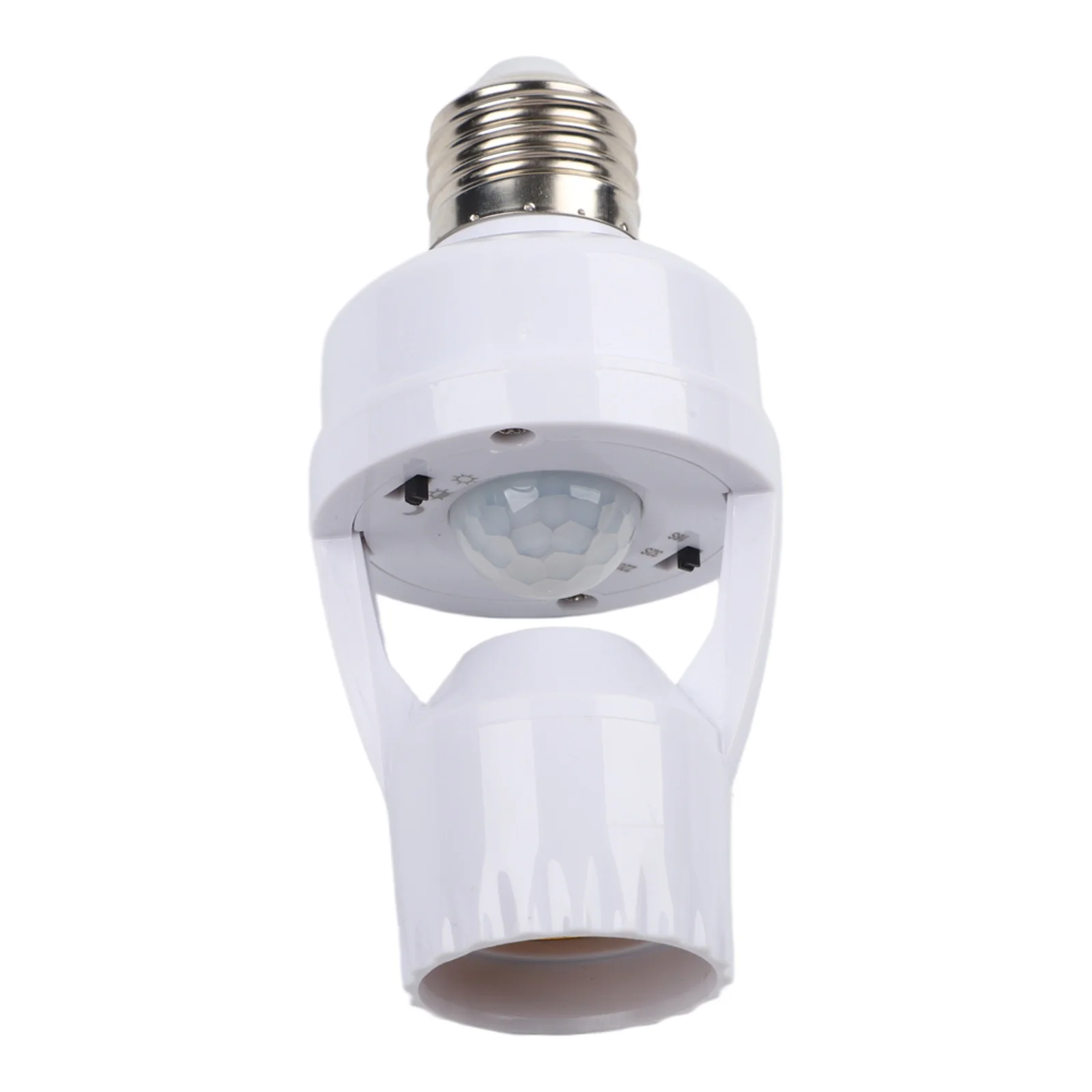 E27 Infrared Motion Sensor Light Bulb Socket for LED Bulbs with 360 Degree Detection Range and for auto On/Off Function
