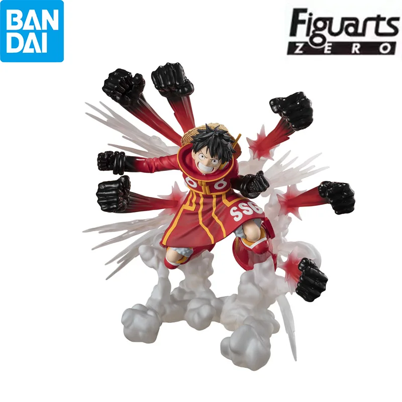 

Original Bandai One Piece Figuarts ZERO Super Fierce Battle] Monkey D. Luffy GumGum Hawk Gatling Anime Figure Action Model Toys