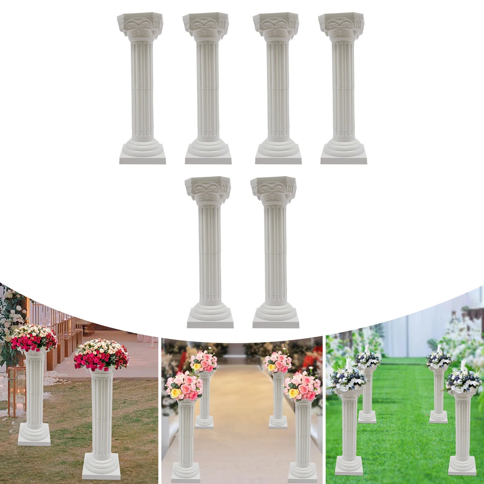 

Sturdy Wedding Roman Column Sculpture, Adjustable Height, Strong Base for Weddings and Events