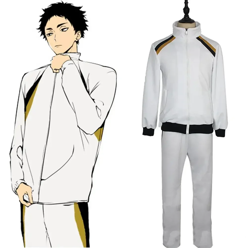 Haikyuu Fukurodani Academy Cosplay Costume Kotaro Bokuto Jacket+Pants Uniform Akaashi Keiji Jersey Volleyball Team Sportswear