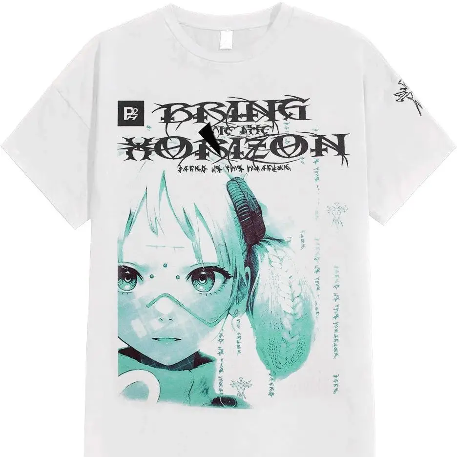 Y2k Tees Bring Me The Horizon Band - Nex Gen Anime BMTH Merch 2026 T Shirt Casual Loose Print T-Shirt Fashion Fans Tops Unisex
