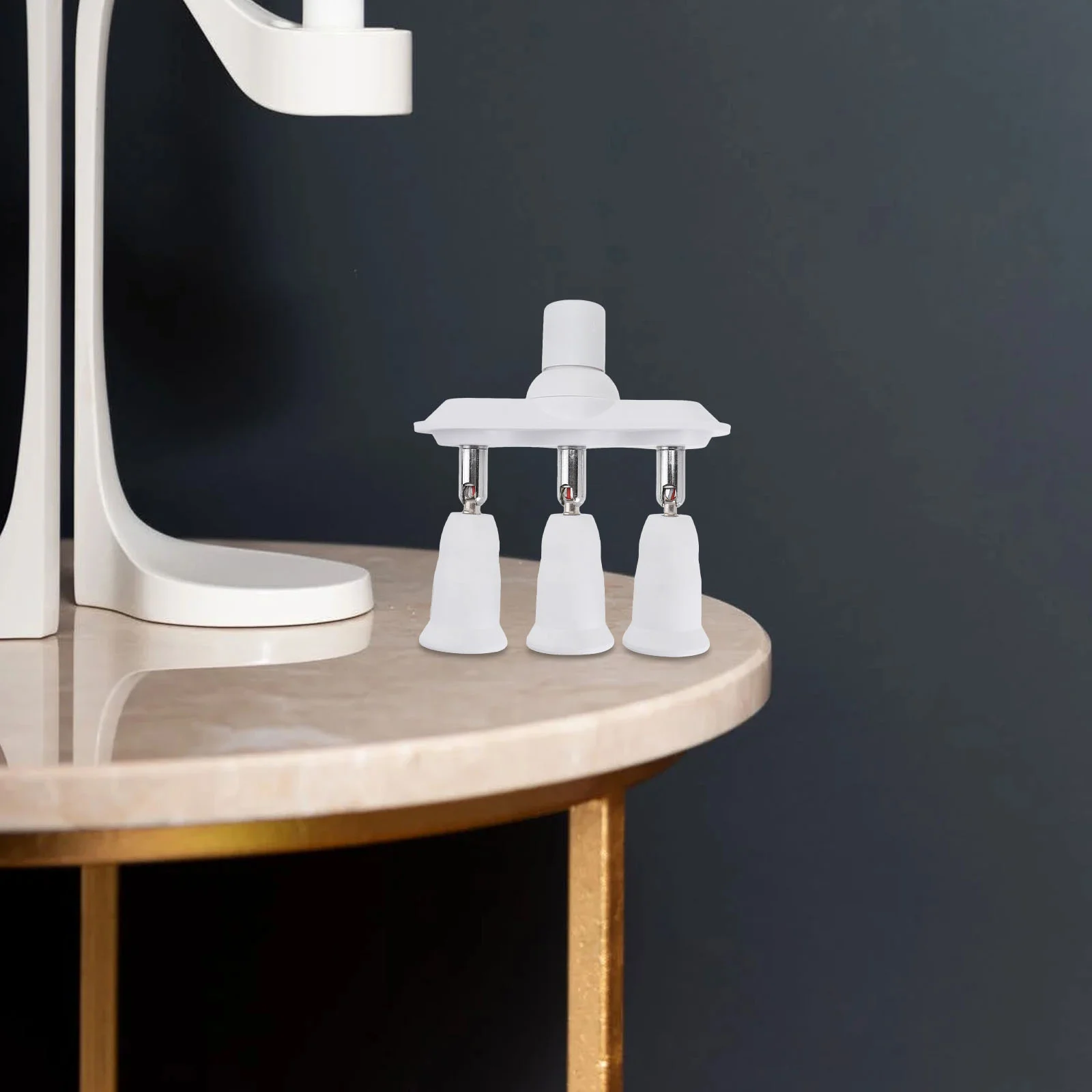 

1Pcs Household Lamp Holder E27 3-Head Conversion Socket White Light Adapter Ceiling Lamp Holder Flame-Retardant