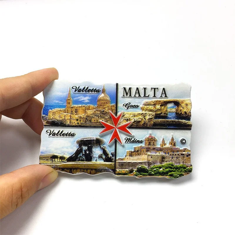 

Malta Valletta Gozo 3D Resin Fridge Magnet Refrigerator Magnets Aimants Frigo Home Decor Items Room Decoration