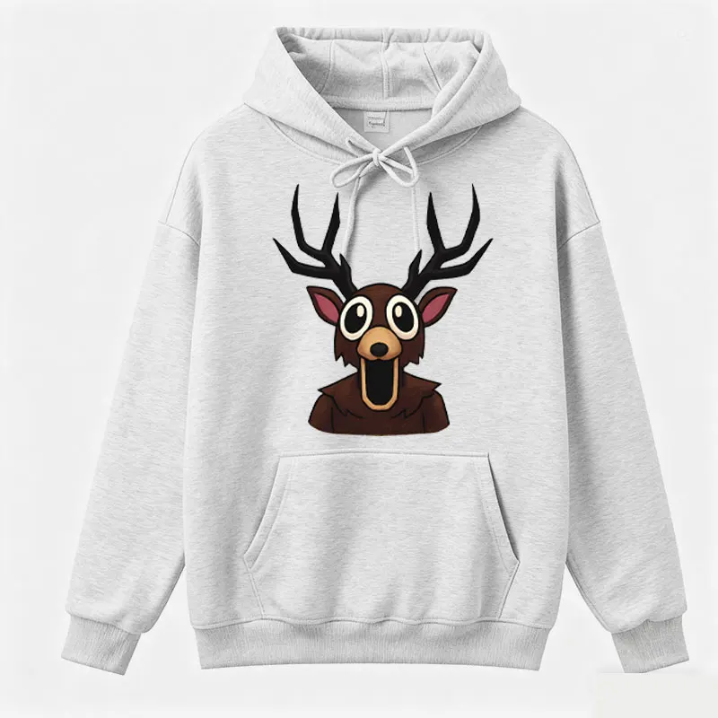 Horror Monstrous Deer Hoodies Print Hoodie 99 Nights in The Forest Game Casual Autumn Long Sleeve Pullover Tops Anime Streetwear
