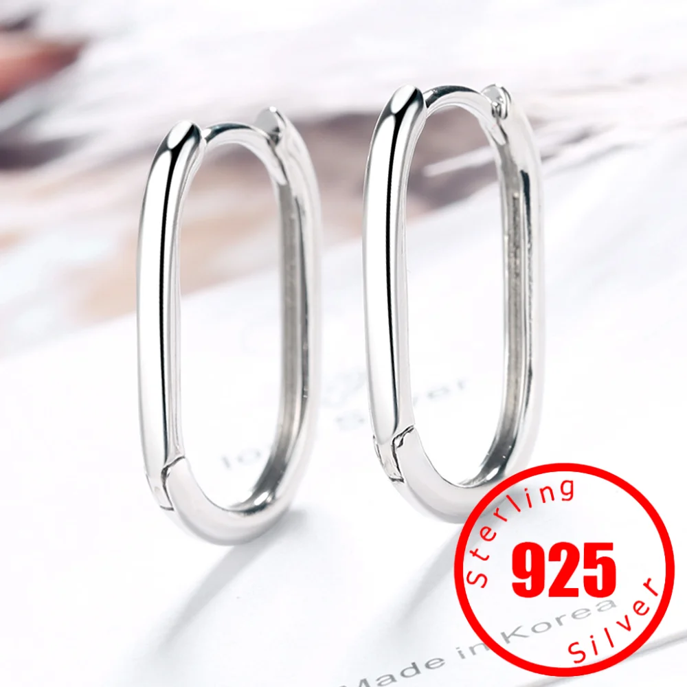 New 925 Sterling Silver Earrings For Women Geometric Men Gold Stud Earring Fashion Korea Jewelry 2024 New