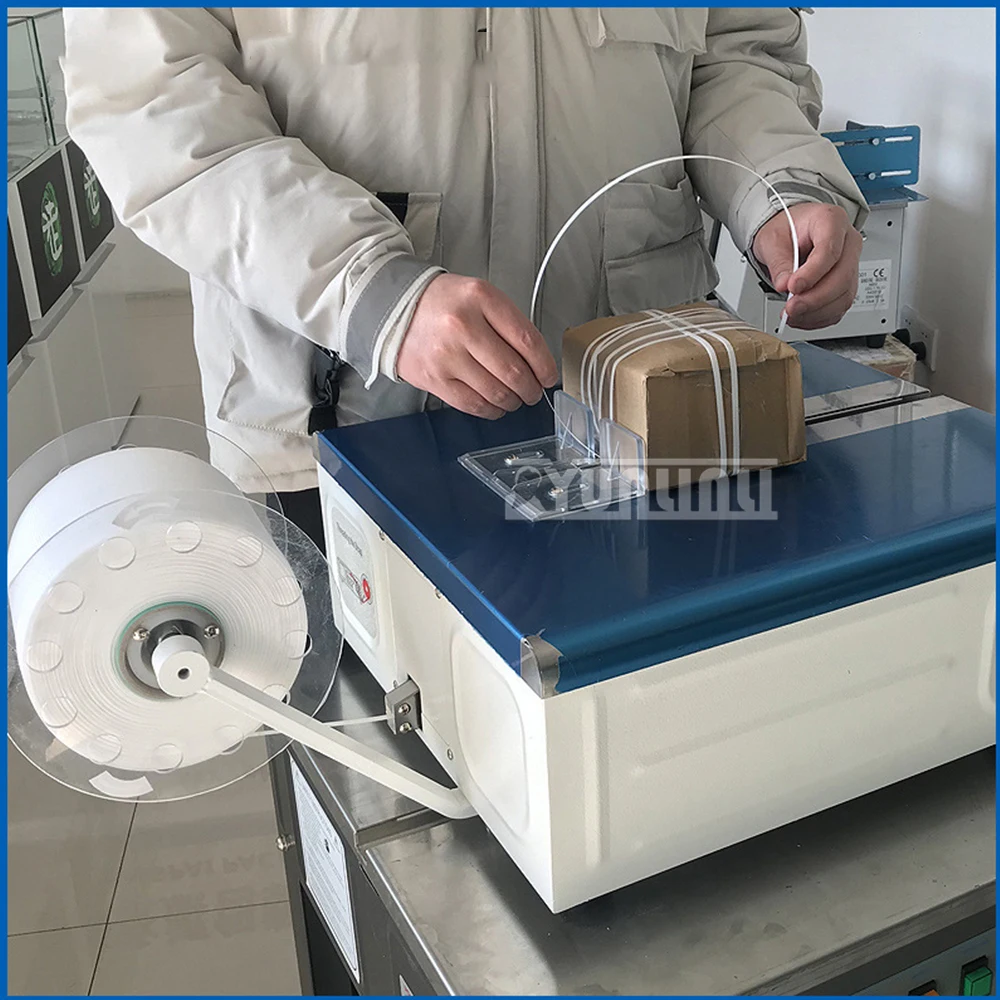 Desktop Electric Automatic PP Belt Strapping Machine Intelligent Packaging Machine for Vegetable Food Package Carton Box