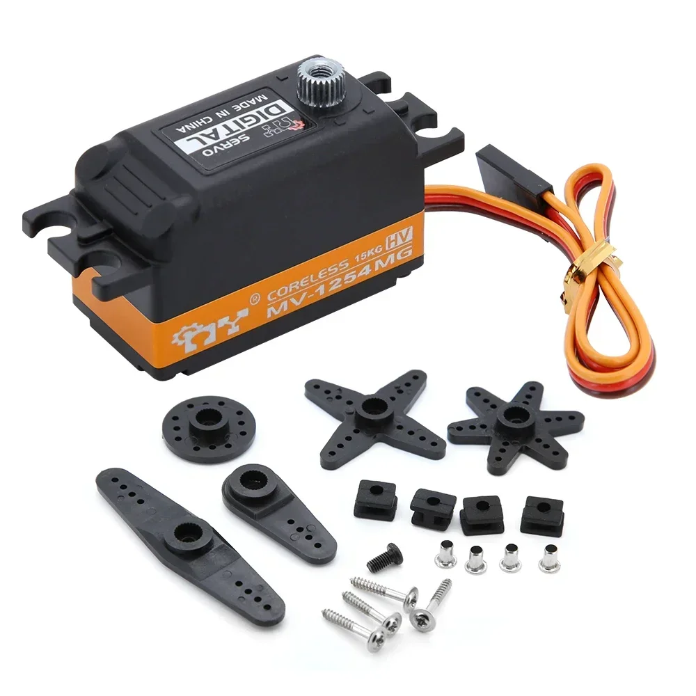MY Servo MV-1254MG 7,4V 15KG Kurzer Körper Kernloser Digitaler Servo mit Metallgetriebe für RC-Auto, Drohne, Hubschrauber, RC-Modellteile – Detail 9