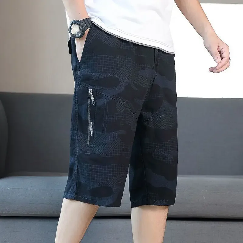 2024 Summer Mens Casual Shorts Mens Camouflage Outdoor Cargo Short Pants Multi-pocket Tactical Joggers Capris Shorts Size 6XL