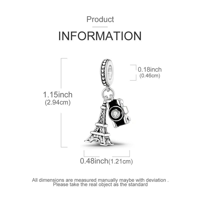 925 Sterling Silber Charms Perlen Reisepass Flugzeug Koffer Anhänger Passend für Original Armband DIY Schmuck Geschenk für Frauen – Detail 11