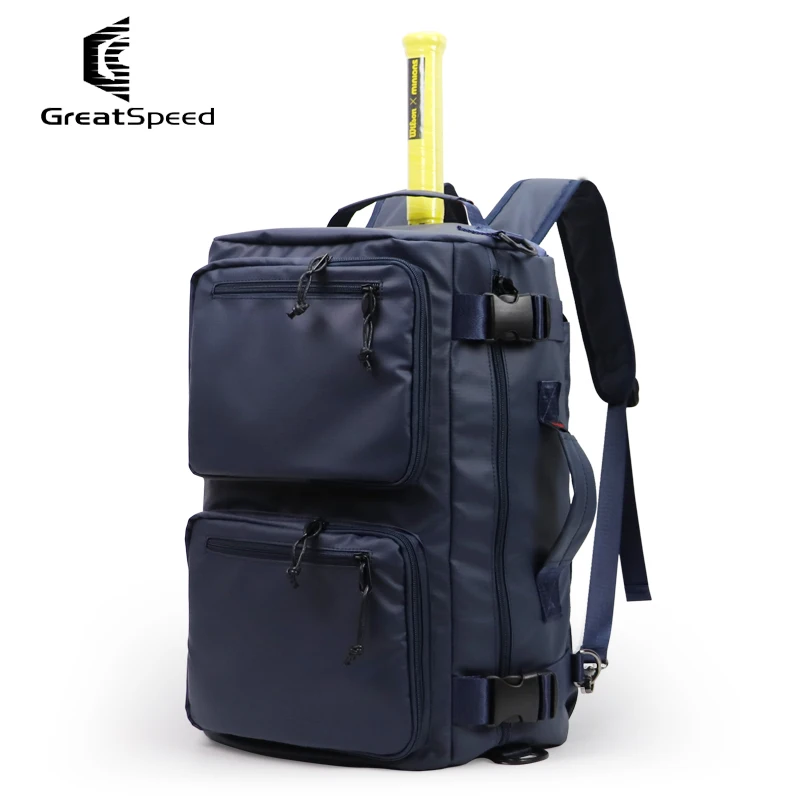 Great Speed PU High Quality Badminton Racket Sports Bag Leather Racket Bag Thickened Tennis Backpack Waterproof Large Capacity