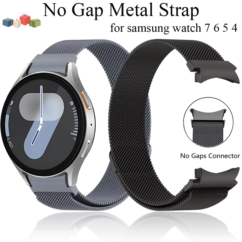 Metallarmband für Samsung Galaxy Watch 7/6/5/4 44mm 40mm 5 Pro Magnetisches Komfortables Armband Correa für Galaxy Watch 6-4 Classic