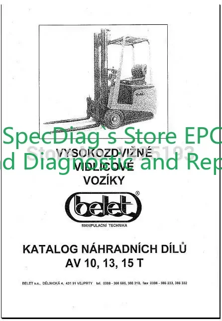 

SpecDiag For Belet ForkLift Spare parts catalog