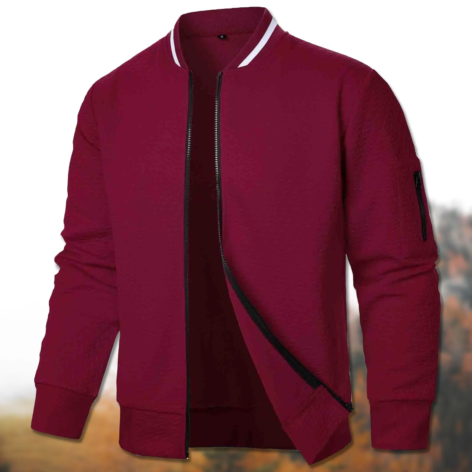 

Мужская однотонная осенне-зимняя куртка с длинным рукавом пальто квадратная клетчатая молния воротник-стойка модный кардиган Свитшот