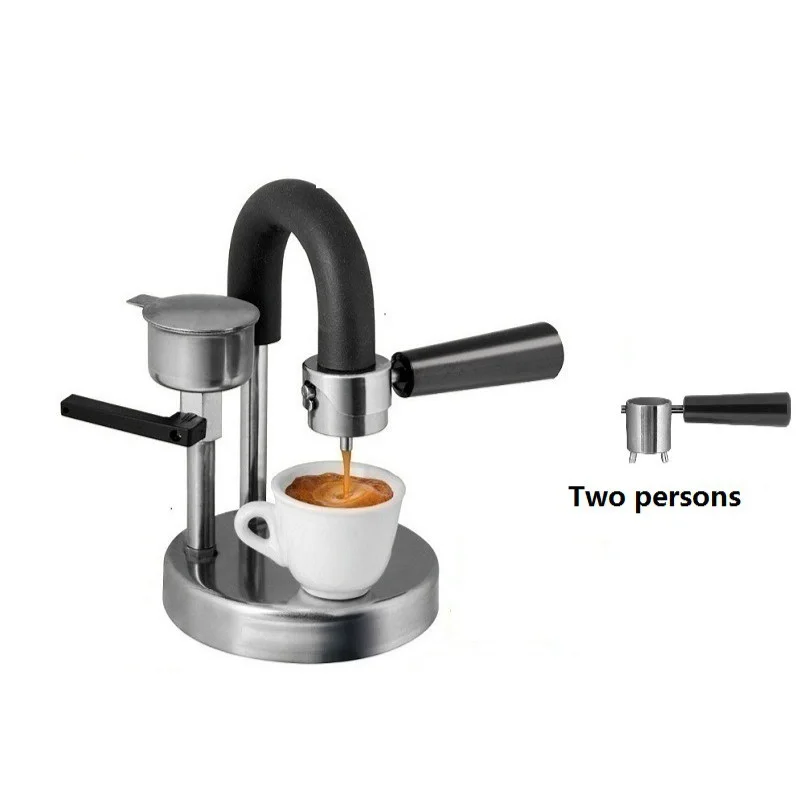 100% Original Italian Kamela Kamira Coffee Machine Home Open-air Office Espresso Pot Stainless Steel Manual Coffee Maker