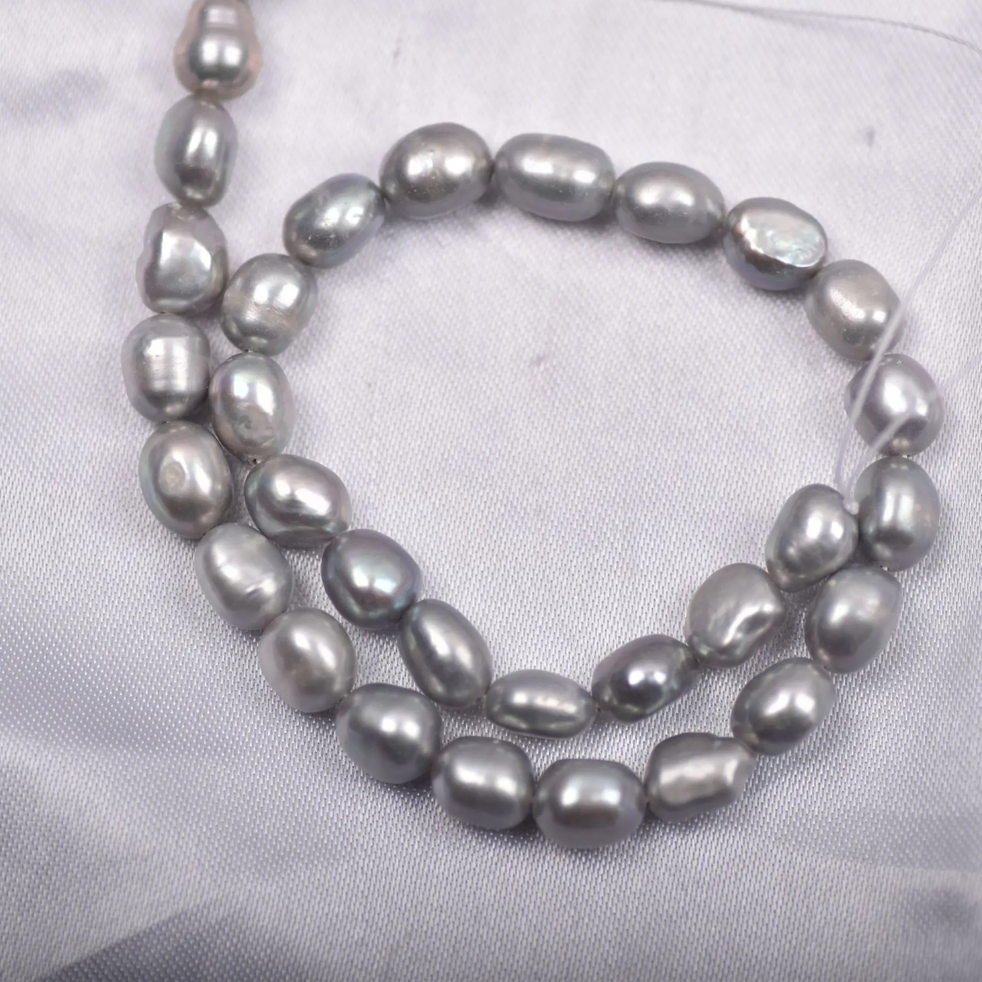 8-9mm 4A Design Nacreous Electroplated Gray Irregular Freshwater Pearl Loose Beads DIY Necklace Bracelet Jewelry Accessories