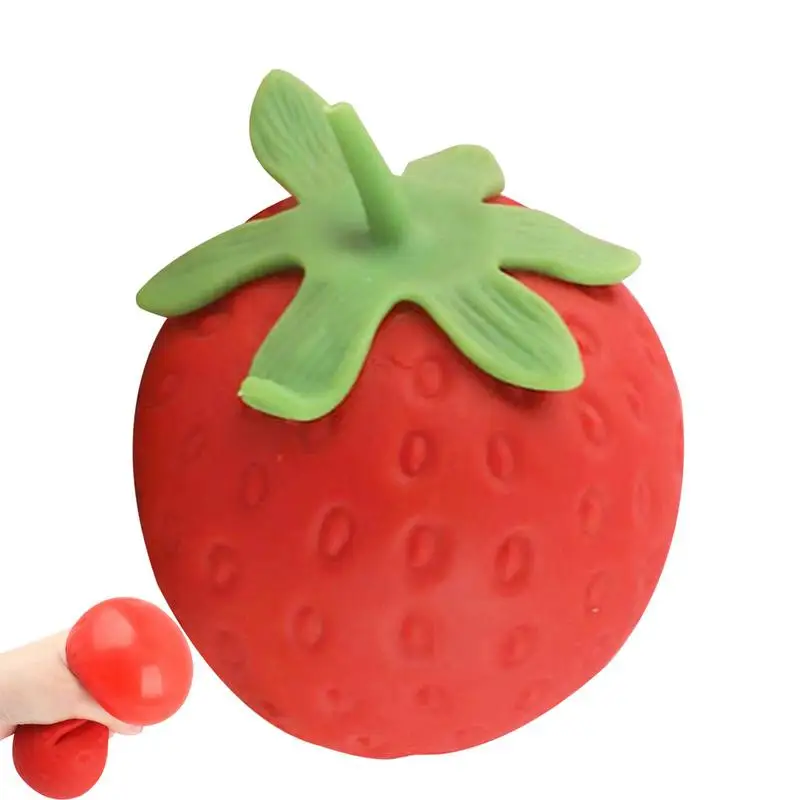 Strawberry Squish Squeeze Toys Colorful Strawberry Slow Rebound paillettes simulazione frutta PU pane regali a lenta crescita per bambini