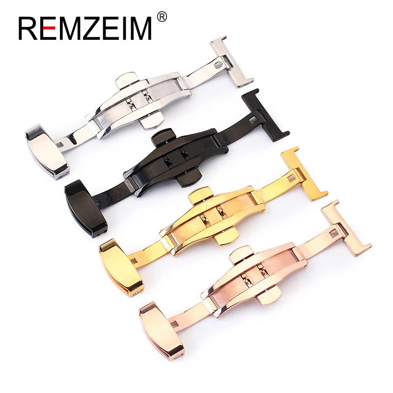 Butterfly Deployment Buckle 12mm/14mm/16mm/18mm/20mm/22mm Watchband Clasp Automatic Stainless Steel Clasp for Watch Strap