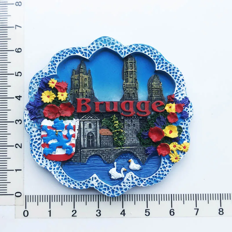 Bruges, Belgium  Fridge Magnets Travel 3D Memorial Magnetic Refrigerator