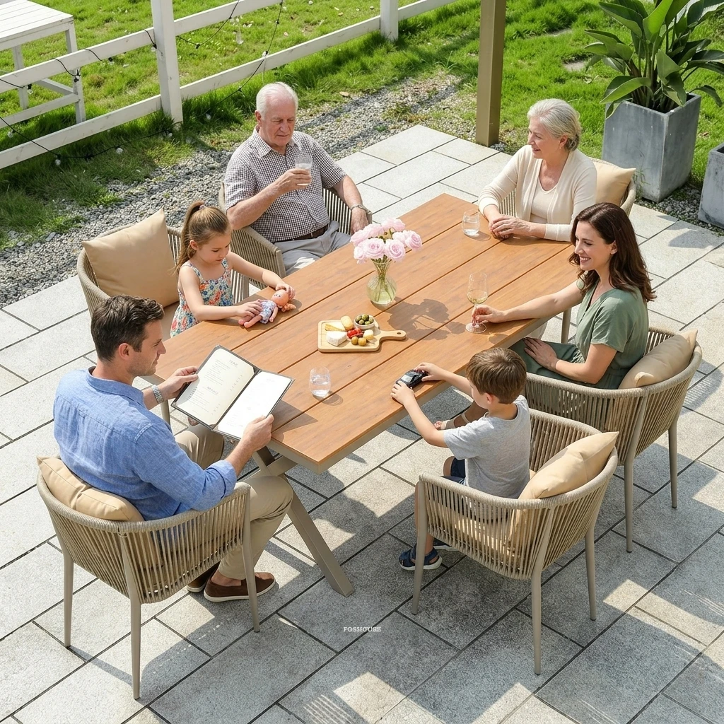 

Nordic Garden Furniture Sets Hotel Outdoor Chairs Tables Creative Waterproof Sun Protection Patio Furniture Leisure Set