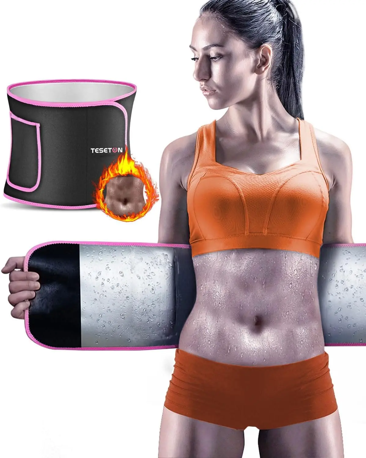 

Waist Trimmer for Women Men - Sweat Band, Lower Belly Fat, Easy to Clean