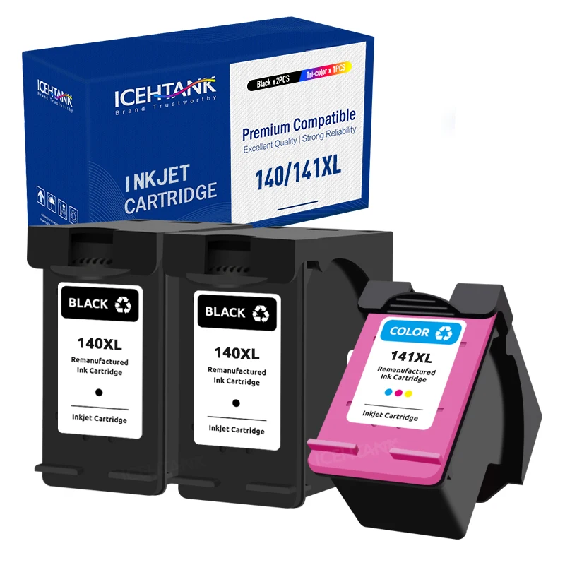 Icehtank 140XL 141XL Replacement Ink Cartridge For HP 140XL 141XL For HP140 141 Photosmart C4583 C4283 C5283 Deskjet D4263 C4480