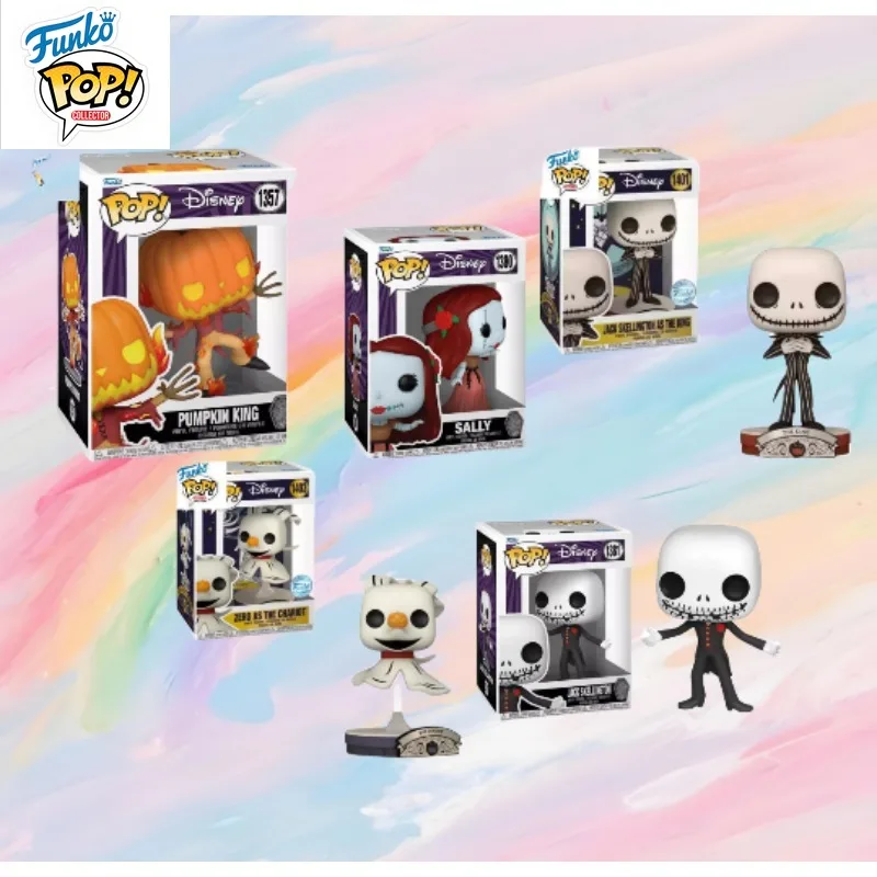 

In Stock FUNKO POP Original Skeleton Jack Sally Christmas Anniversary Limited Mobile Phone Model Collection Holiday Gifts