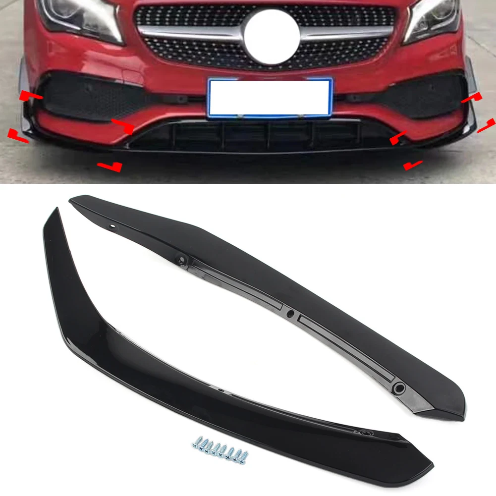 Glossy Black Car Front Bumper Side Air Vent Trim Decor For Mercedes Benz CLA Class W117 C117 CLA45 CLA200 CLA220AMG 2016-2018