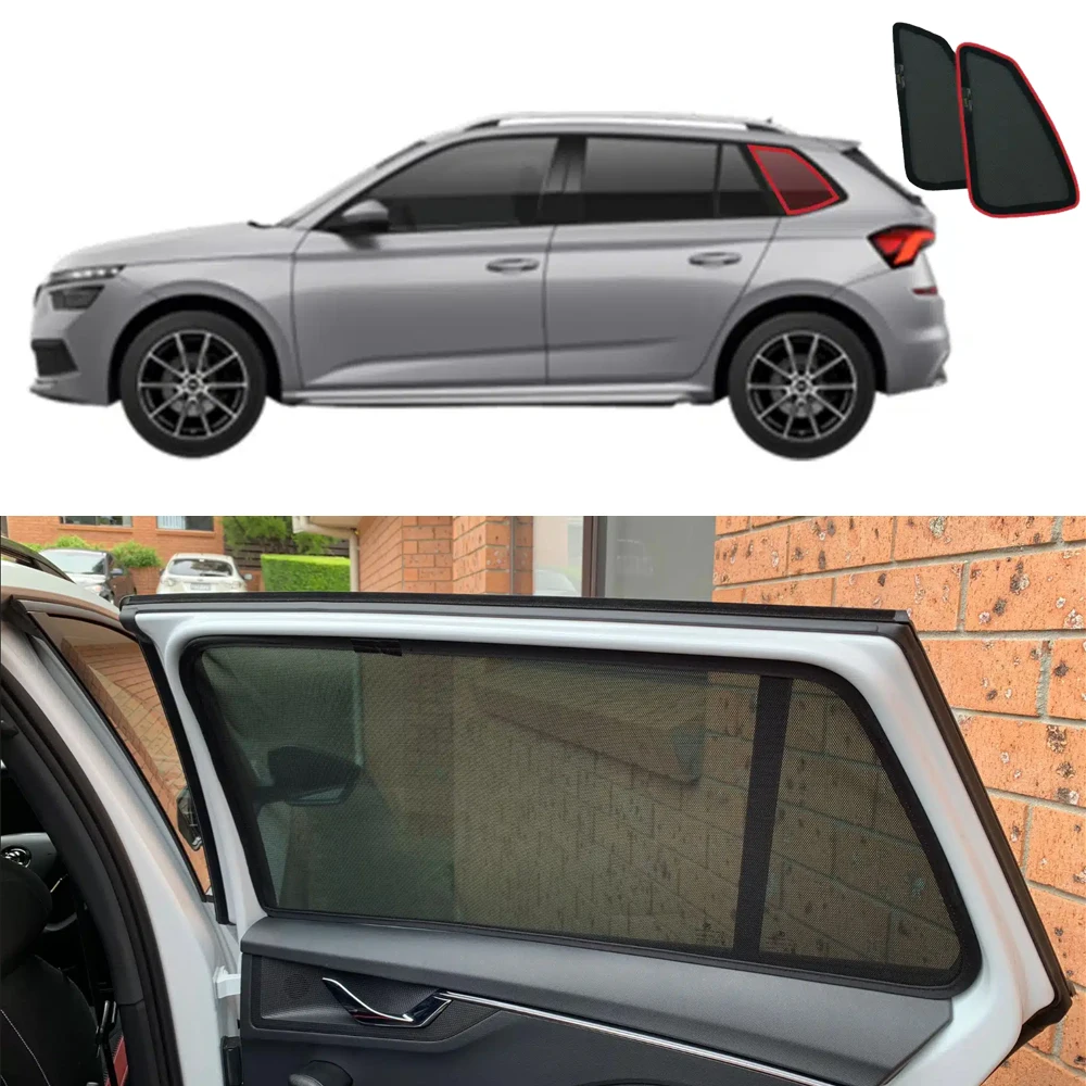 

For Skoda Kamiq NW4 2019-2024 Magnetic Car Rear Side Baby Window SunShade Shield Front Windshield Blind Curtain Sun shade Visor