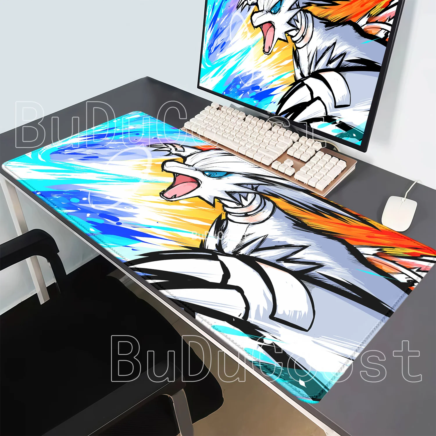 HD Printing Pokemon Larger Mouse Pad Anime Kawaii Gaming Keyboard Overlock Mousepad Office Accessorie Non-slip 40x90cm Desk Mat