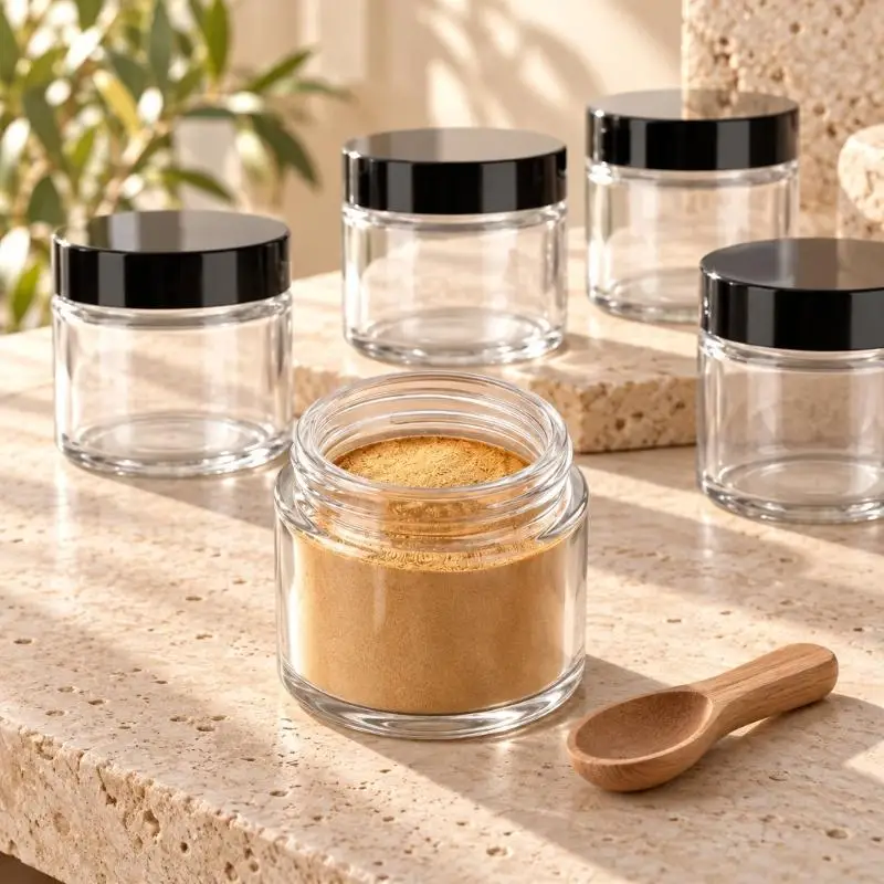 Clear-Bodied Plastic Storage Jars, 15-Piece Set with Broad Openings and Screw Lids for Sorting Cosmetics, Jewelry, and 24BB