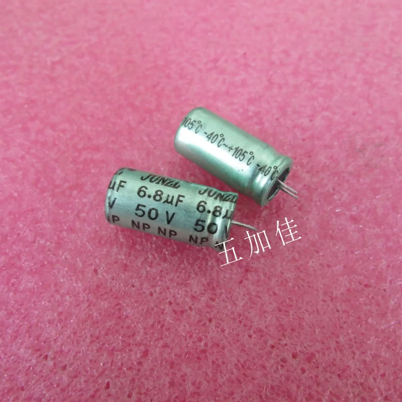 10-100pcs NP 50V685M 50V6.8UF 105 ℃ green non-polar electrolytic capacitor 10 * 20