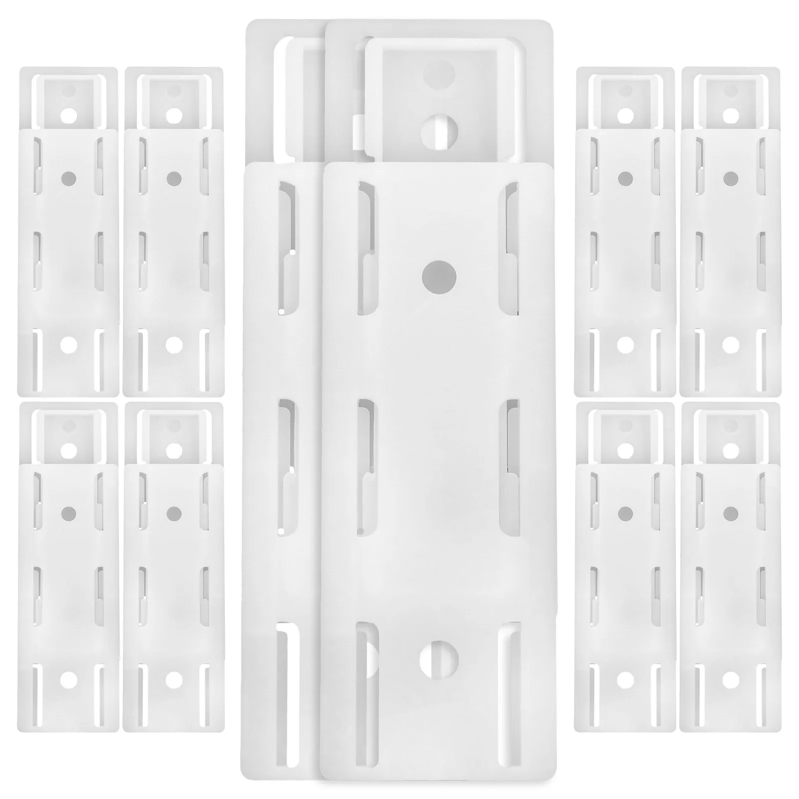 

10pcs Power Holder White Punch Punch Free Extension Socket Holder Free No Drill Adhesive Wall Mount Socket Fixer Storage