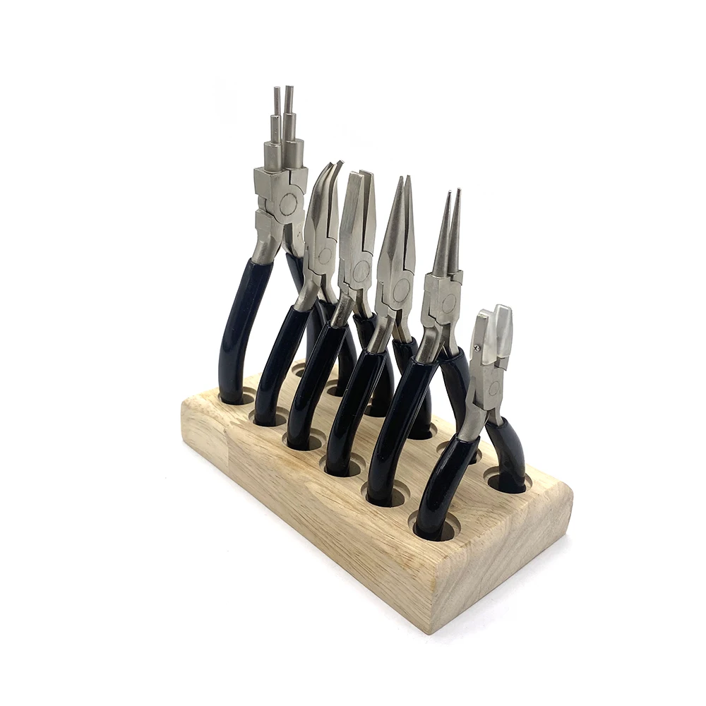 10PCS SETS Goldsmith Tools Anitilope Flat Cutting Pliers Jewelry Making Pliers Set