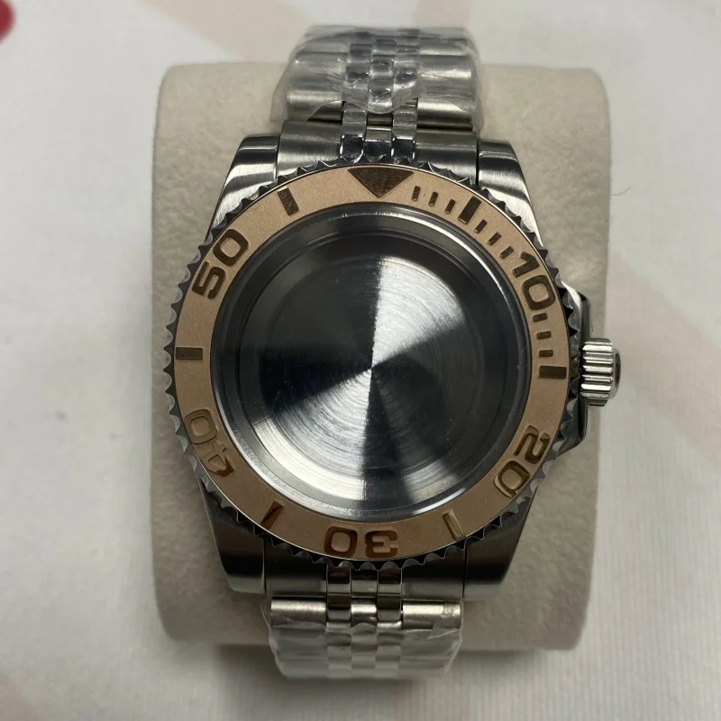 

Watch accessories modified 40MM yacht case + 3 beads 5 beads strap + ceramic ring kit, suitable for NH35 movement